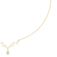 The Woodland Stag Solitaire Diamond Necklace