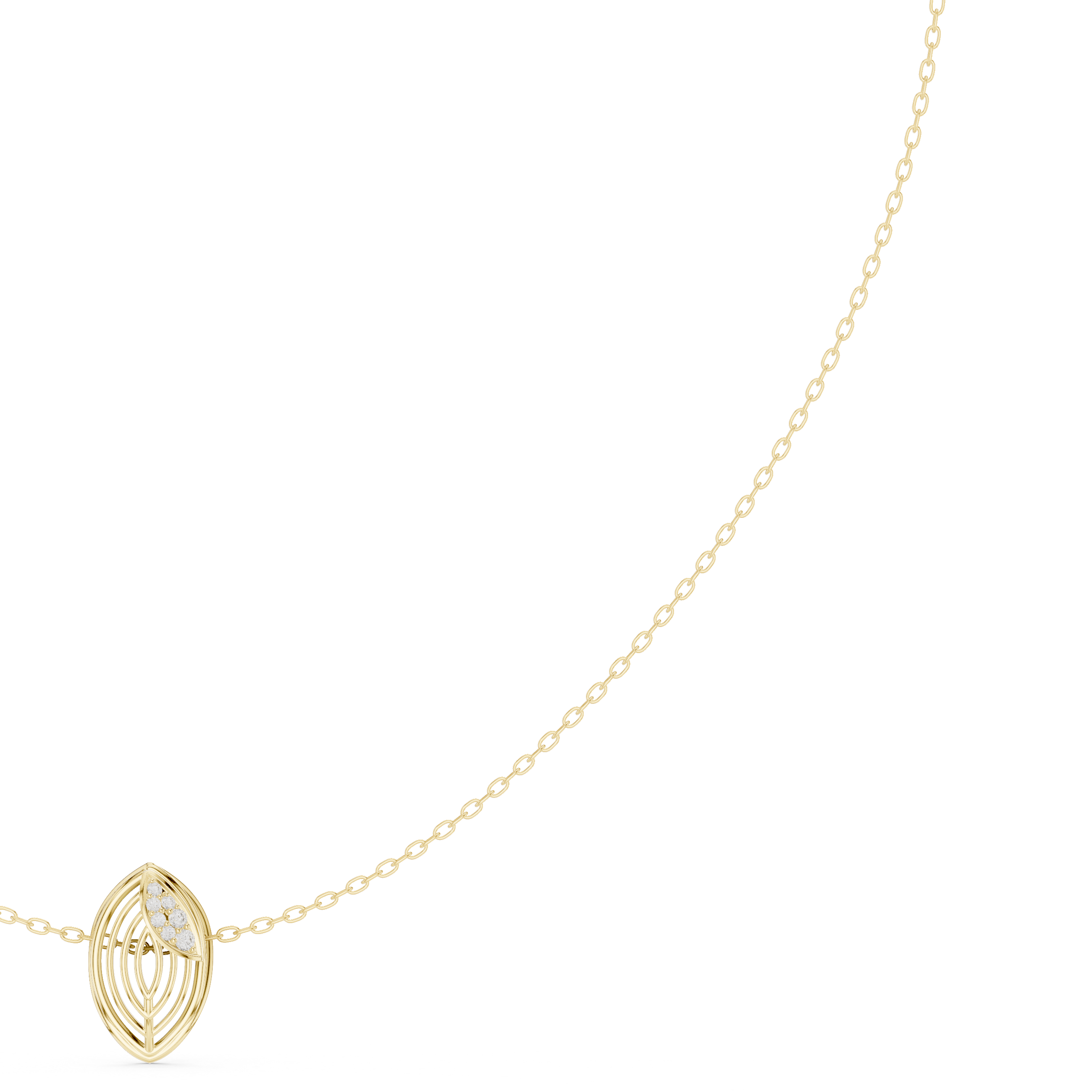 The Sovereign Petite Filigree Leaf Pendant