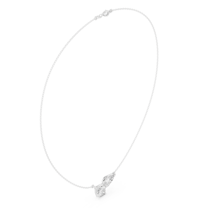 The Toi et Moi Pear and Marquise Bezel Necklace