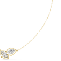 The Toi et Moi Pear and Marquise Bezel Necklace