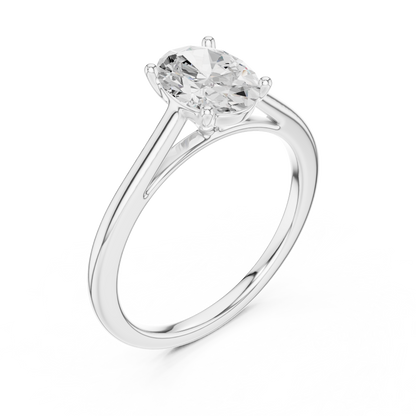 Solitaire Oval Cut Engagement Ring