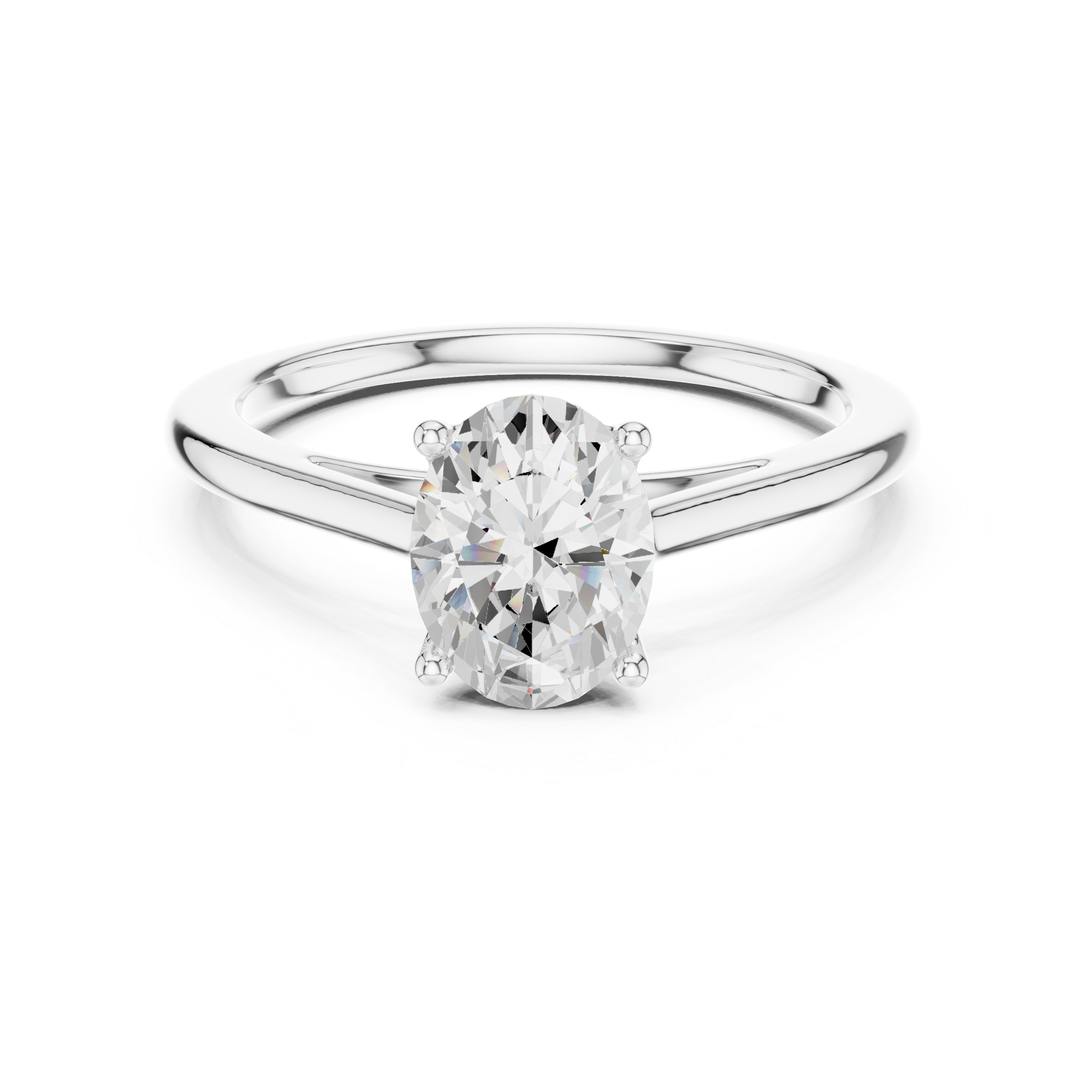 Solitaire Oval Cut Engagement Ring