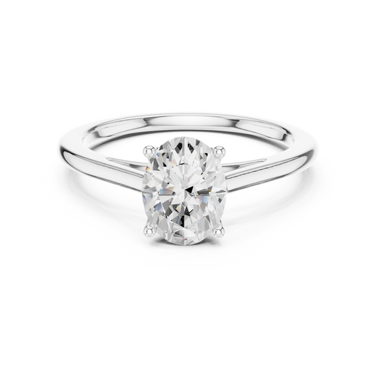 Solitaire Oval Cut Engagement Ring