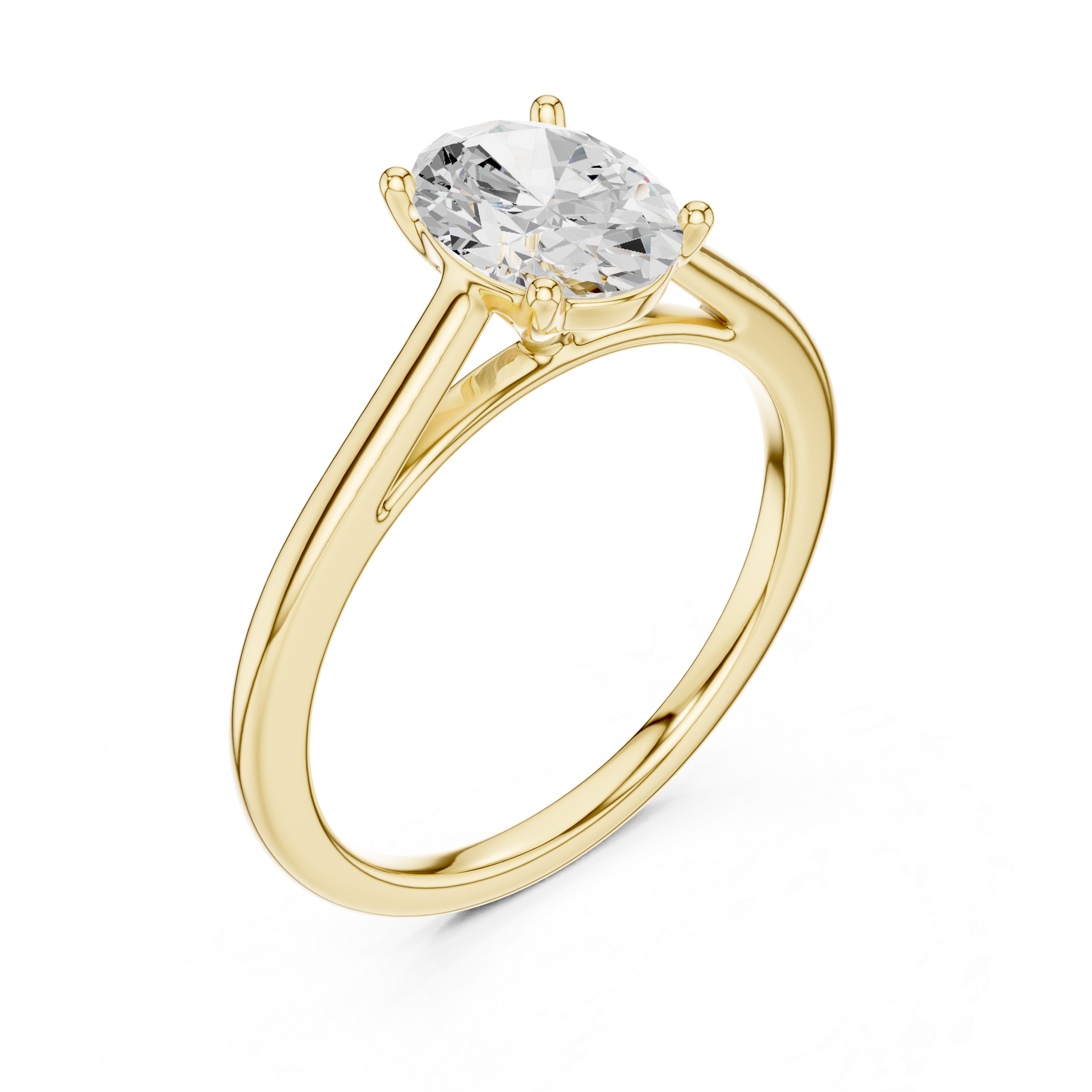 Solitaire Oval Cut Engagement Ring