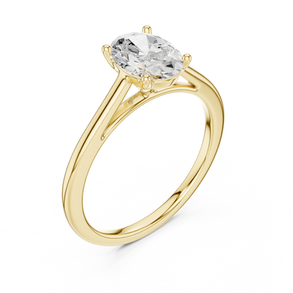 Solitaire Oval Cut Engagement Ring