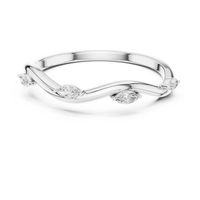 Wave Marquise Accent Stacking Band