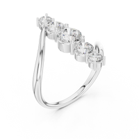 Vertical Graduated 5-Stone Bypass Ring