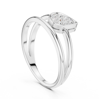 Pear Cluster Double Band Ring