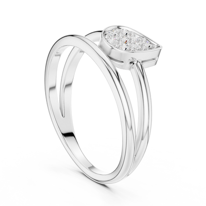 Pear Cluster Double Band Ring