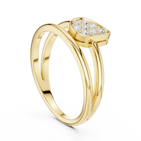 Pear Cluster Double Band Ring
