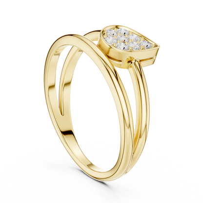 Pear Cluster Double Band Ring
