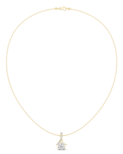 Dynamic Ribbon Twist Solitaire Pendant