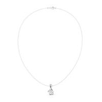 Dynamic Ribbon Twist Solitaire Pendant