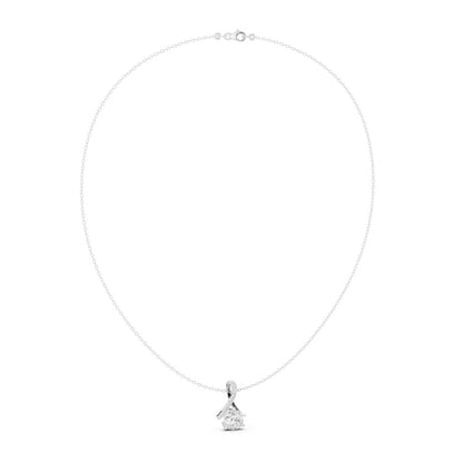 Dynamic Ribbon Twist Solitaire Pendant