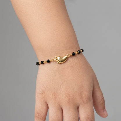 Bracelet perles noires Petites Empreintes