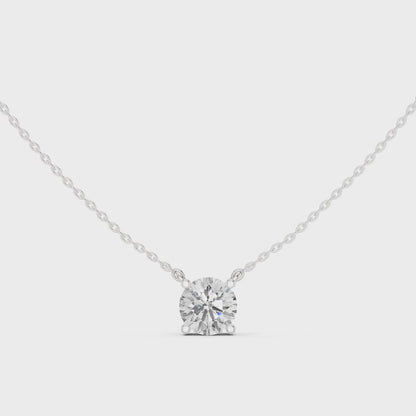 The Celestial Round Floating Diamond Pendant