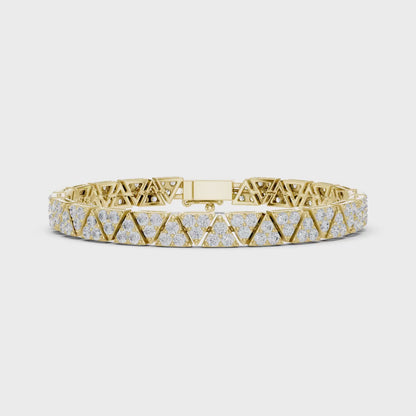 Triangle Cluster Tennis Bracelet