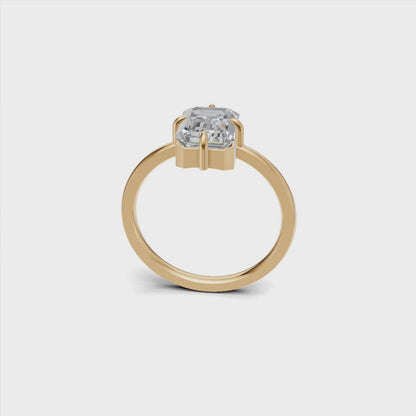 The Horizon Classic Emerald Cut Diamond Solitaire Ring