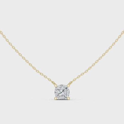 Cushion Minimalist Solitaire Pendant