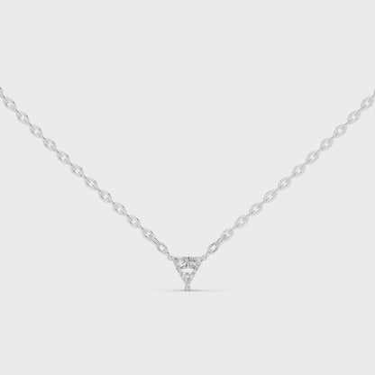 Trillion Cut Diamond Fixed Solitaire Pendant