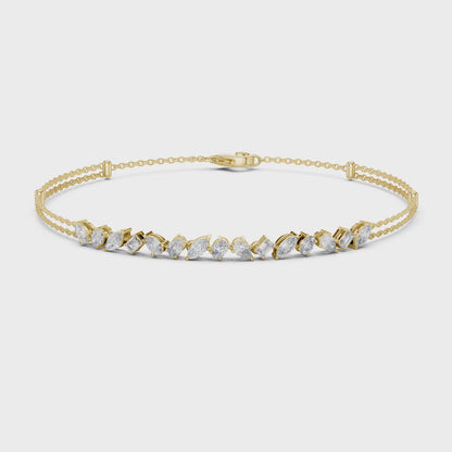 The Constellation Mixed Cut Diamond Bracelet
