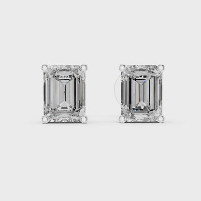 Elara Emerald Stud Earrings