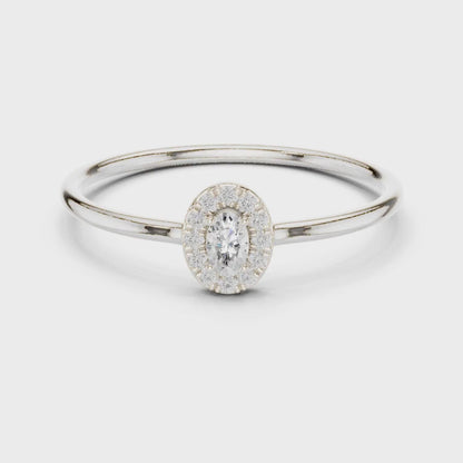 Classic Oval Halo Engagement Ring