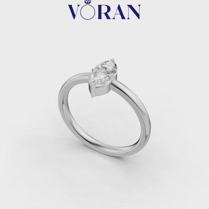 Anello con Diamanti Cuore Toi et Moi