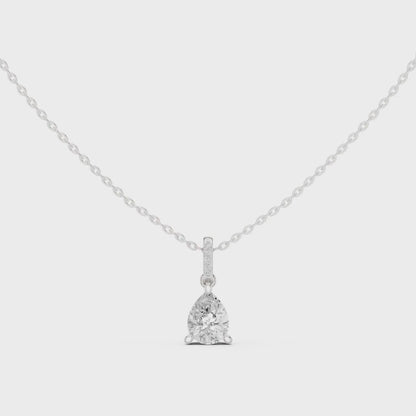 Pear Pavé-Bail Diamond Pendant