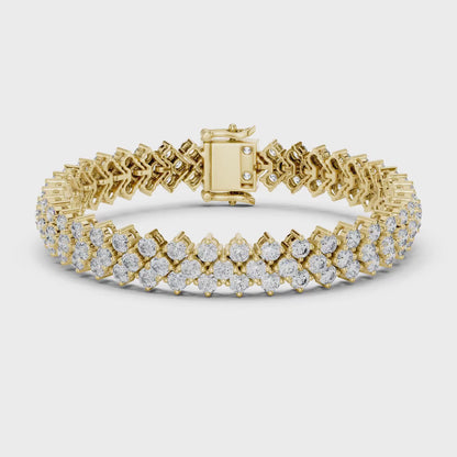 The Triple Crown Round Diamond Bracelet