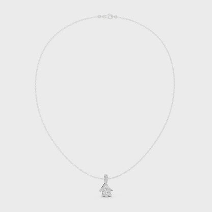 Dynamic Ribbon Twist Solitaire Pendant