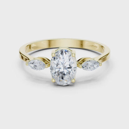 Oval & Marquise Horizon Trio Ring