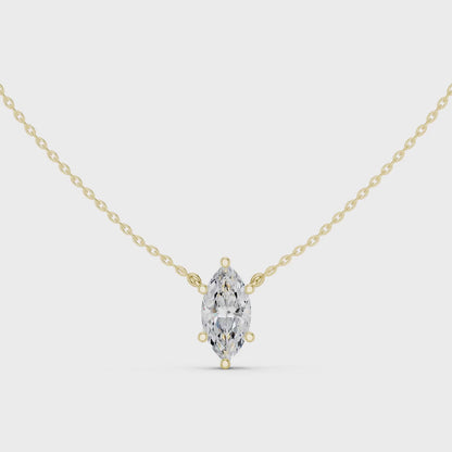Marquise Luxe Floating Diamond Pendant