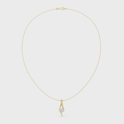 The Sovereign Twist Solitaire Pendant