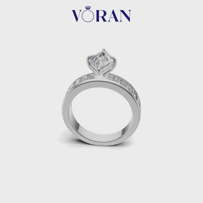 Lozenge Cut Diamond Engagement Ring