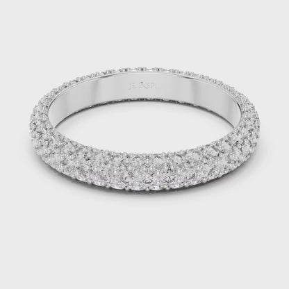 Three-Row Micro-Pavé Diamond Eternity Band